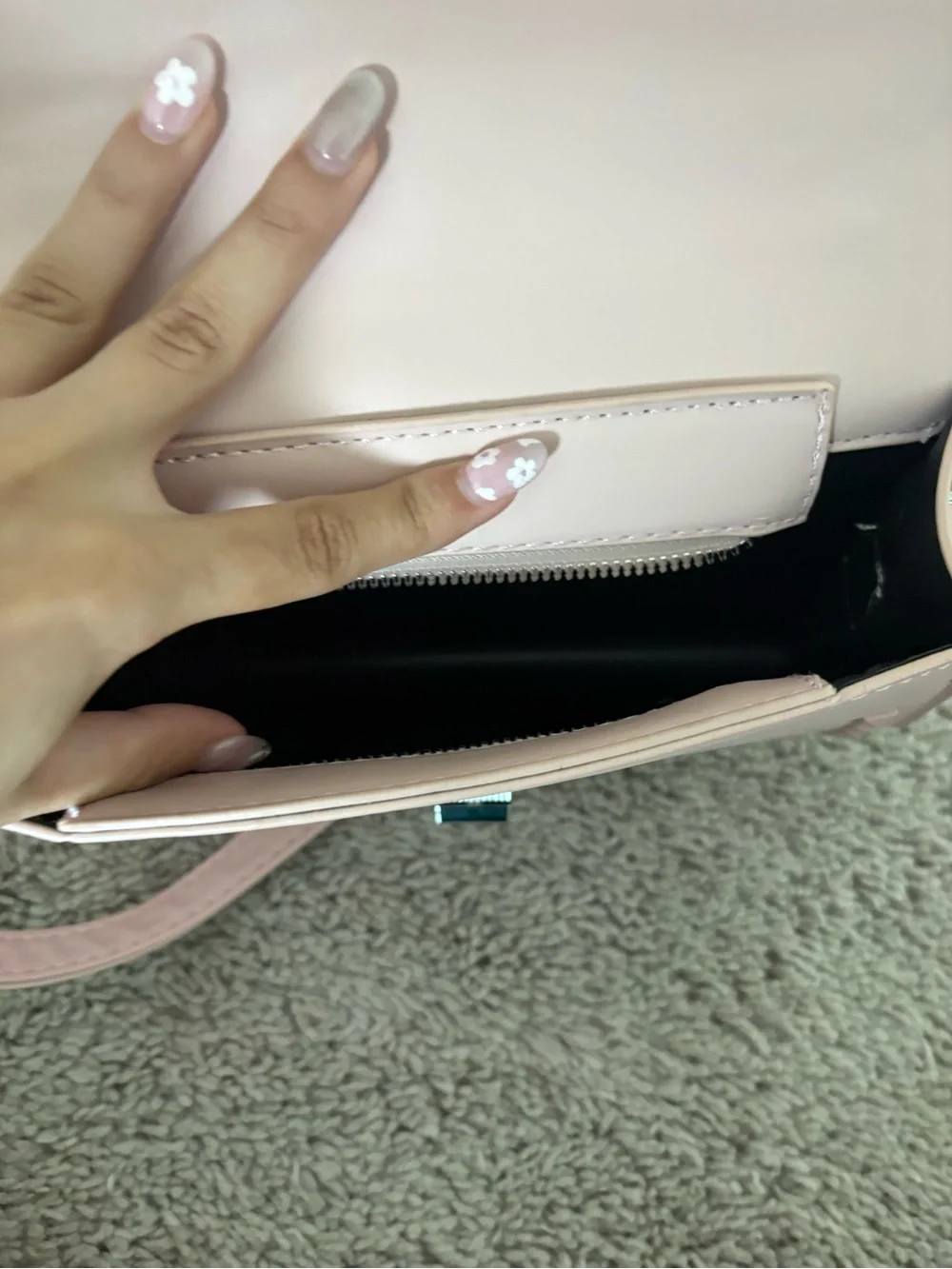 Women's Pink Studded Top-Handle Crossbody Bag